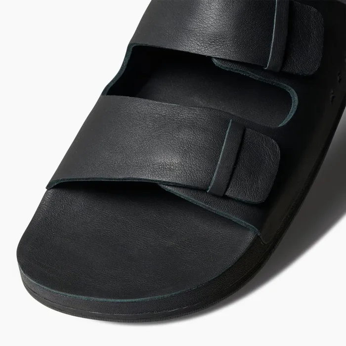 Men Reef Sandals Ojai Two Bar Black Men Reef Sandals Ojai Two Bar Black