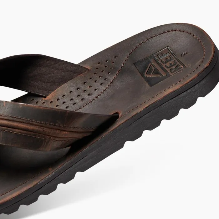 Men Reef Sandals Voyage Lux Dark Brown Men Reef Sandals Voyage Lux Dark Brown