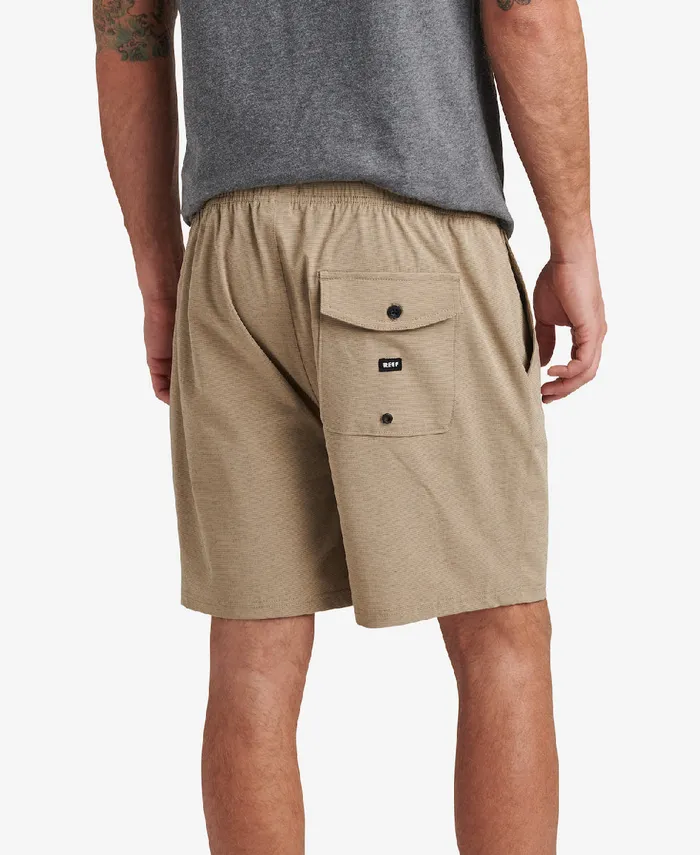 Men Reef Shorts Boardshorts and Pants Fields 17 Elastic Waist Walk Short Kelp Men Reef Shorts Boardshorts and Pants Fields 17 Elastic Waist Walk Short Kelp