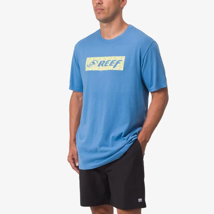 Men Reef TShirts and Shirts Decades Tee Parisian Blue Men Reef TShirts and Shirts Decades Tee Parisian Blue
