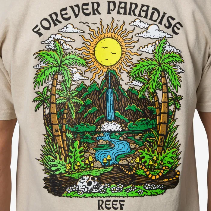 Men Reef TShirts and Shirts Forever Short Sleeve Tee Fog Men Reef TShirts and Shirts Forever Short Sleeve Tee Fog