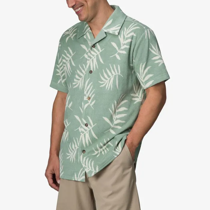 Men Reef TShirts and Shirts Kenji Short Sleeve Terry Knit Shirt Almond Milk Men Reef TShirts and Shirts Kenji Short Sleeve Terry Knit Shirt Almond Milk