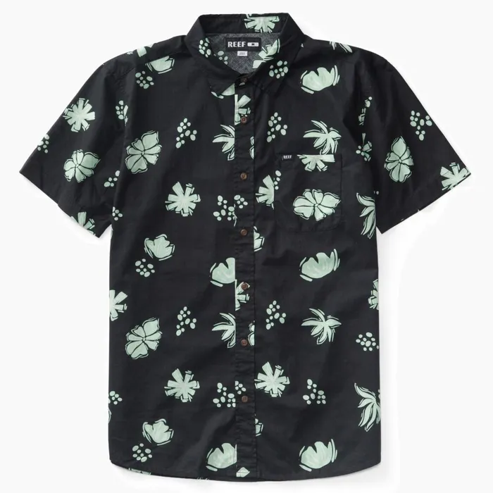 Men Reef TShirts and Shirts Lawson Short Sleeve Shirt Caviar Men Reef TShirts and Shirts Lawson Short Sleeve Shirt Caviar
