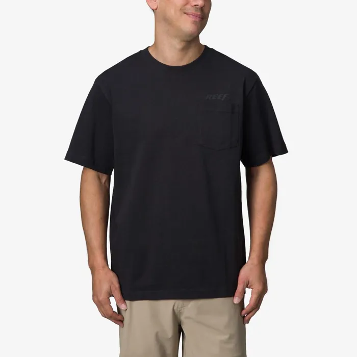 Men Reef TShirts and Shirts Speed Pocket Short Sleeve Tee Caviar
