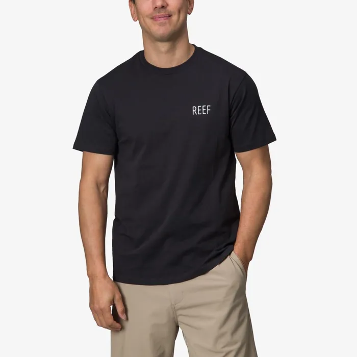 Men Reef TShirts and Shirts Tatted Short Sleeve Tee Caviar