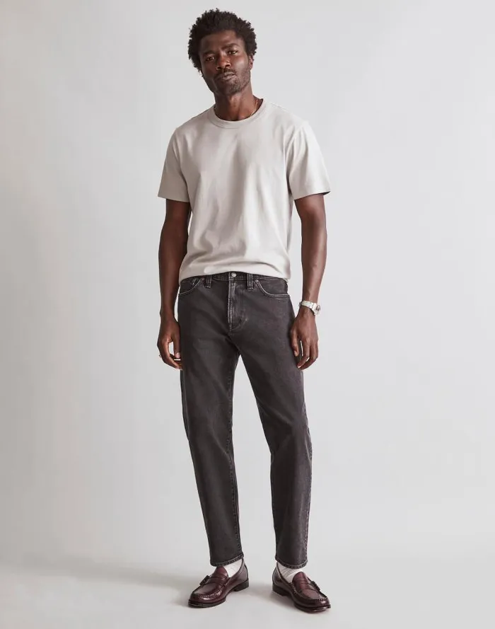 Men Relaxed Taper Jeans Hanlock Wash Madewell Jeans
