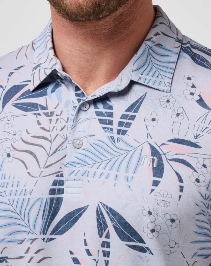 Men RIP CURRENT POLO Heather Light Grey TravisMathew Polos