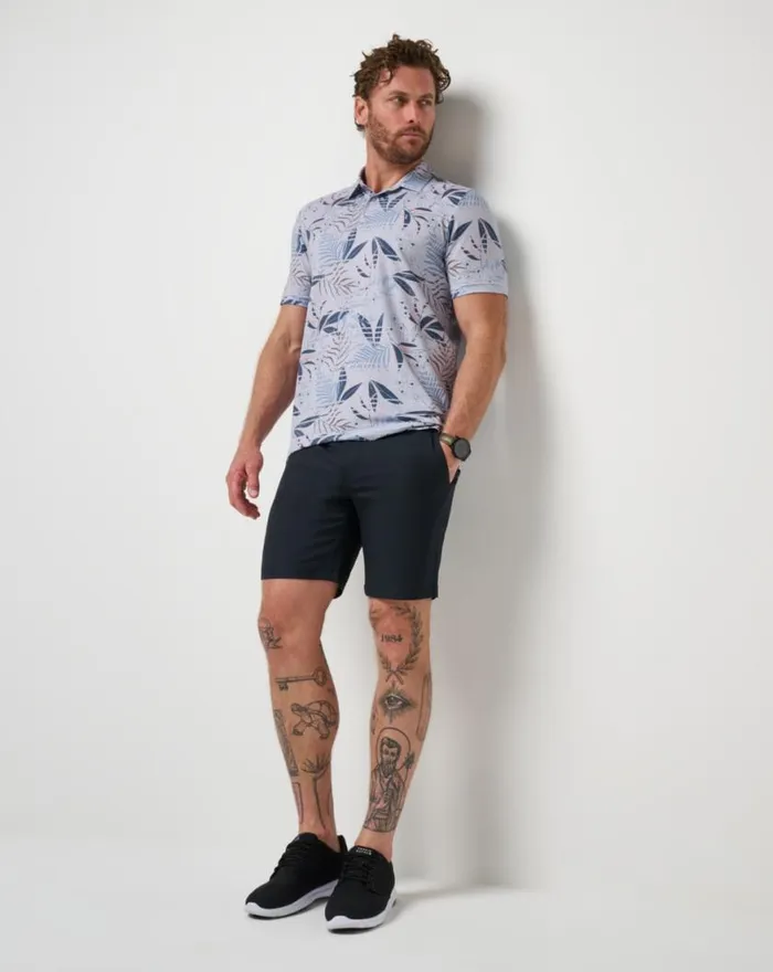 Men RIP CURRENT POLO Heather Light Grey TravisMathew Polos