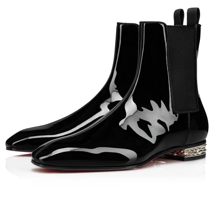 Men Roadyrocks Low Boots 8211 Patent Calf 8211 Black Black Christian Louboutin Ankle Boots Men Roadyrocks Low Boots 8211 Patent Calf 8211 Black Black Christian Louboutin Ankle Boots
