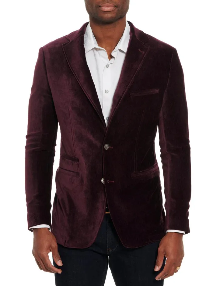 Men Robert Graham Blazers MARCELLA BLAZER LONG FIT EGGPLANT