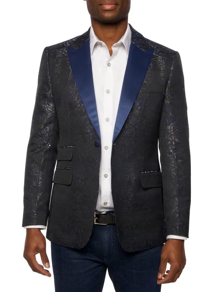 Men Robert Graham Blazers SPACECRAFT BLAZER JACKET NAVY