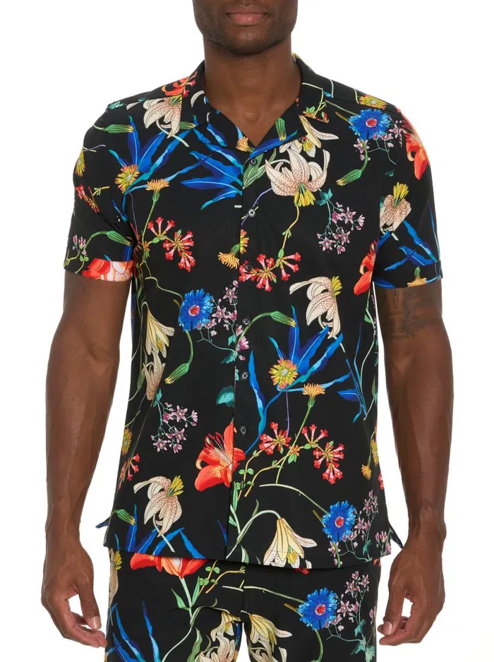 Men Robert Graham Button Down Shirts BOTANIC HEAVEN PERFORMANCE SHORT SLEEVE BUTTON DOWN SHIRT MULTI Men Robert Graham Button Down Shirts BOTANIC HEAVEN PERFORMANCE SHORT SLEEVE BUTTON DOWN SHIRT MULTI