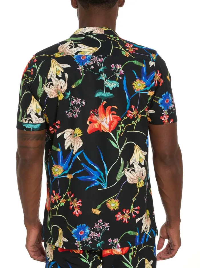 Men Robert Graham Button Down Shirts BOTANIC HEAVEN PERFORMANCE SHORT SLEEVE BUTTON DOWN SHIRT MULTI