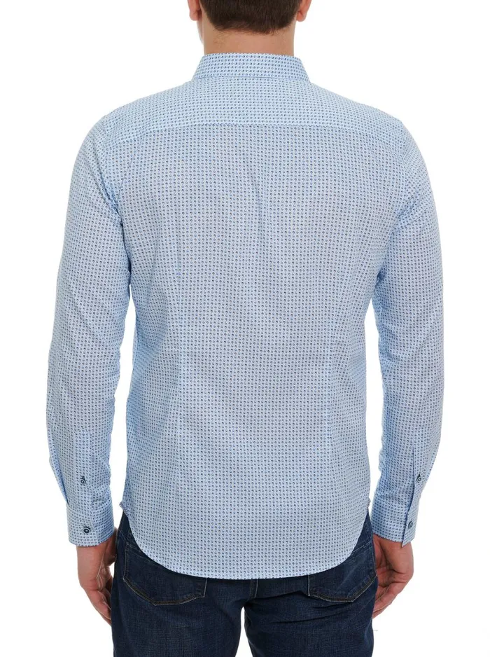 Men Robert Graham Button Down Shirts DALE LONG SLEEVE BUTTON DOWN SHIRT BLUE