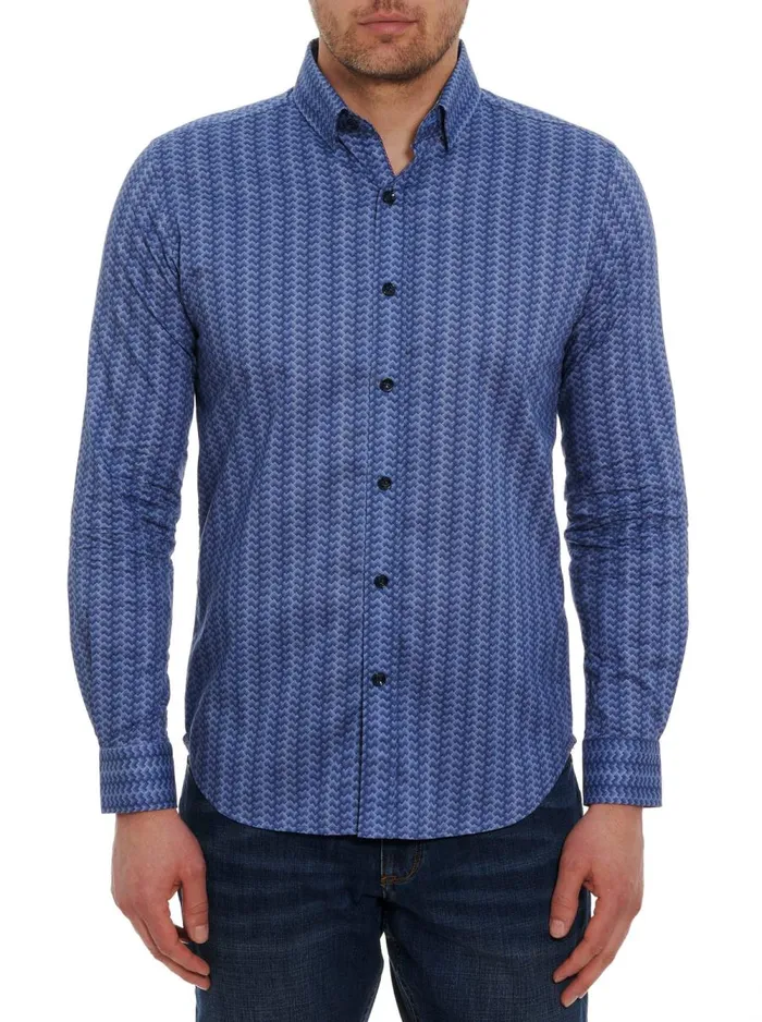 Men Robert Graham Button Down Shirts DOMENIC LONG SLEEVE BUTTON DOWN SHIRT NAVY Men Robert Graham Button Down Shirts DOMENIC LONG SLEEVE BUTTON DOWN SHIRT NAVY