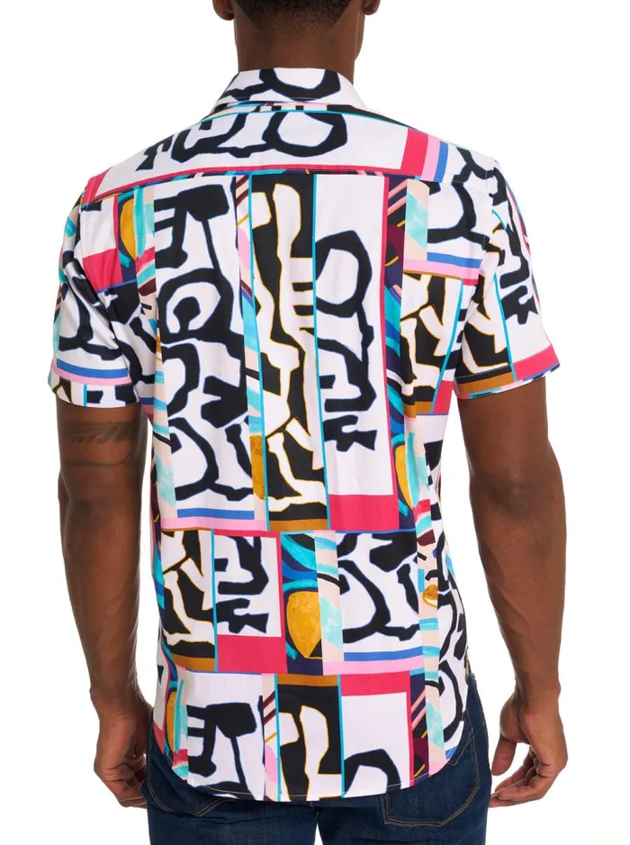 Men Robert Graham Button Down Shirts FAR OUT SHORT SLEEVE BUTTON DOWN SHIRT MULTI