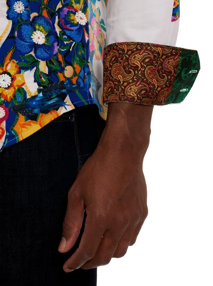 Men Robert Graham Button Down Shirts LIMITED EDITION LOVE STREET LONG SLEEVE BUTTON DOWN SHIRT MULTI
