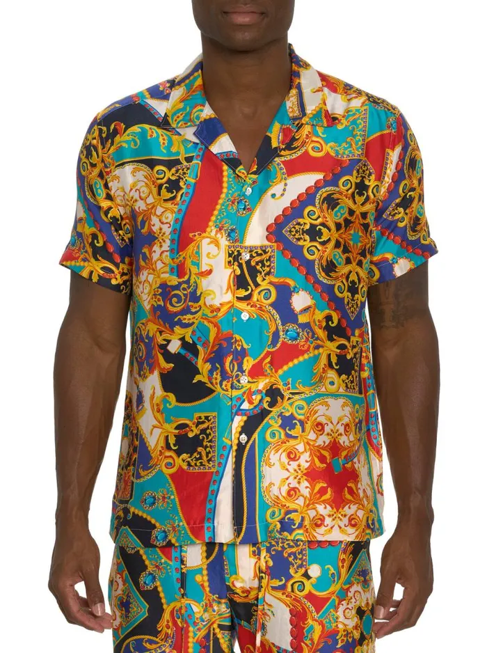 Men Robert Graham Button Down Shirts LIMITED EDITION MORE MORE MORE SHORT SLEEVE BUTTON DOWN SHIRT MULTI Men Robert Graham Button Down Shirts LIMITED EDITION MORE MORE MORE SHORT SLEEVE BUTTON DOWN SHIRT MULTI