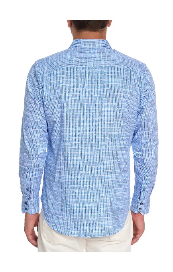 Men Robert Graham Button Down Shirts MEISLER LONG SLEEVE BUTTON DOWN SHIRT BLUE