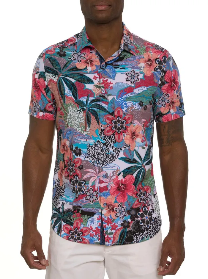 Men Robert Graham Button Down Shirts PENNISULA SHORT SLEEVE BUTTON DOWN SHIRT MULTI Men Robert Graham Button Down Shirts PENNISULA SHORT SLEEVE BUTTON DOWN SHIRT MULTI