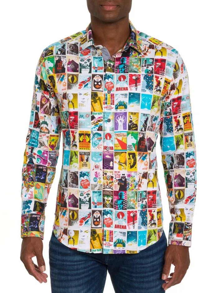 Men Robert Graham Button Down Shirts RETRO TREK LONG SLEEVE BUTTON DOWN SHIRT MULTI Men Robert Graham Button Down Shirts RETRO TREK LONG SLEEVE BUTTON DOWN SHIRT MULTI