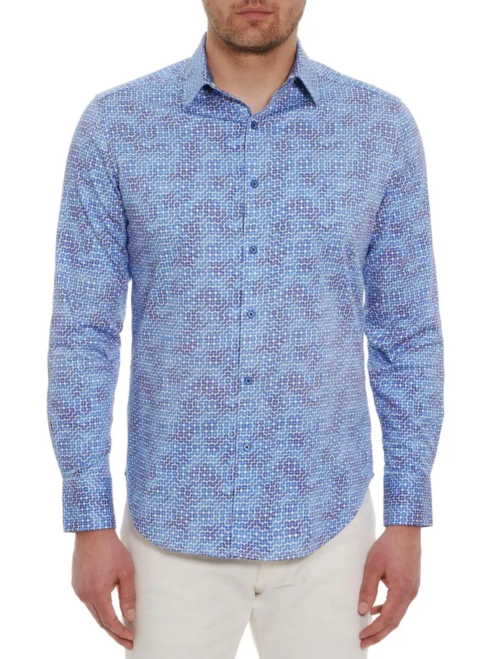 Men Robert Graham Button Down Shirts SAGITTARIUS LONG SLEEVE BUTTON DOWN SHIRT BLUE Men Robert Graham Button Down Shirts SAGITTARIUS LONG SLEEVE BUTTON DOWN SHIRT BLUE