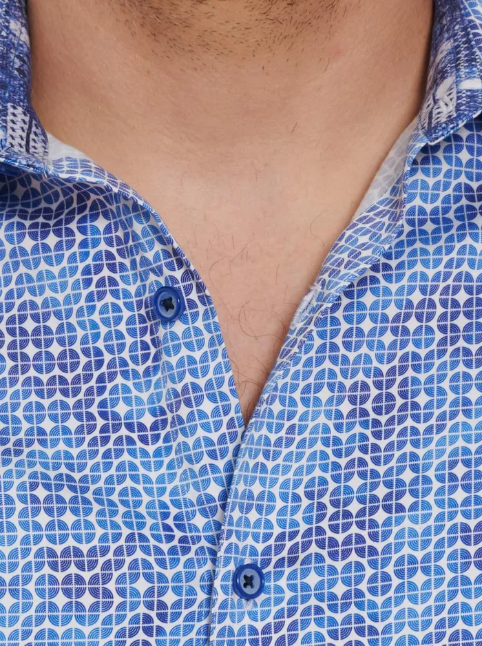Men Robert Graham Button Down Shirts SAGITTARIUS LONG SLEEVE BUTTON DOWN SHIRT BLUE