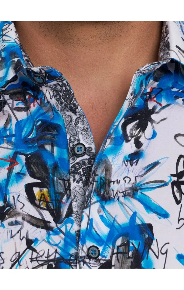 Men Robert Graham Button Down Shirts SPICOLI SHORT SLEEVE BUTTON DOWN SHIRT MULTI
