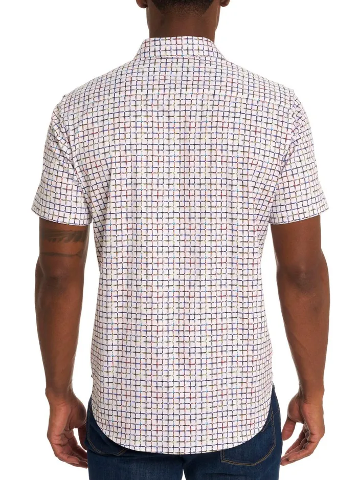 Men Robert Graham Button Down Shirts THE SHOCKER SHORT SLEEVE BUTTON DOWN SHIRT MULTI