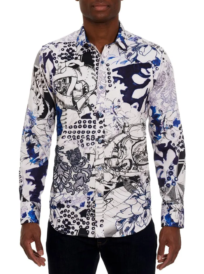 Men Robert Graham Button Down Shirts VENUS LONG SLEEVE BUTTON DOWN SHIRT WHITE Men Robert Graham Button Down Shirts VENUS LONG SLEEVE BUTTON DOWN SHIRT WHITE