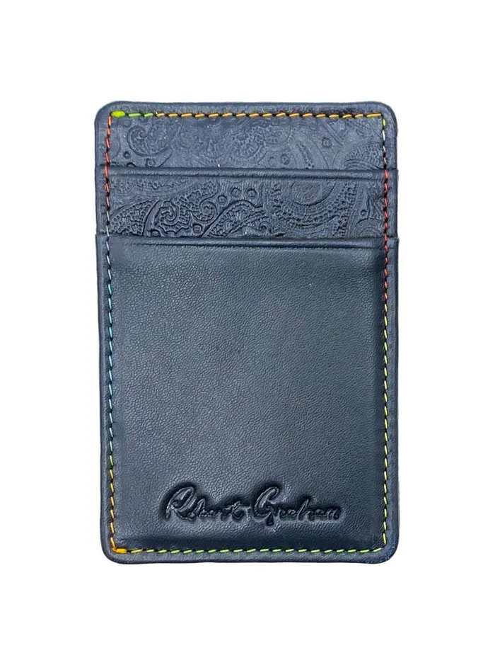 Men Robert Graham Leather Accessories PACEY CARD CASE NAVY