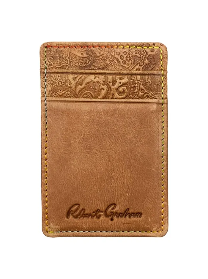 Men Robert Graham Leather Accessories PACEY CARD CASE NAVY