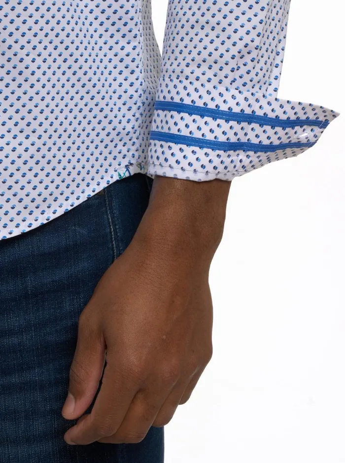 Men Robert Graham Long Sleeve Button Down Shirts APONTE LONG SLEEVE BUTTON DOWN SHIRT BLUE