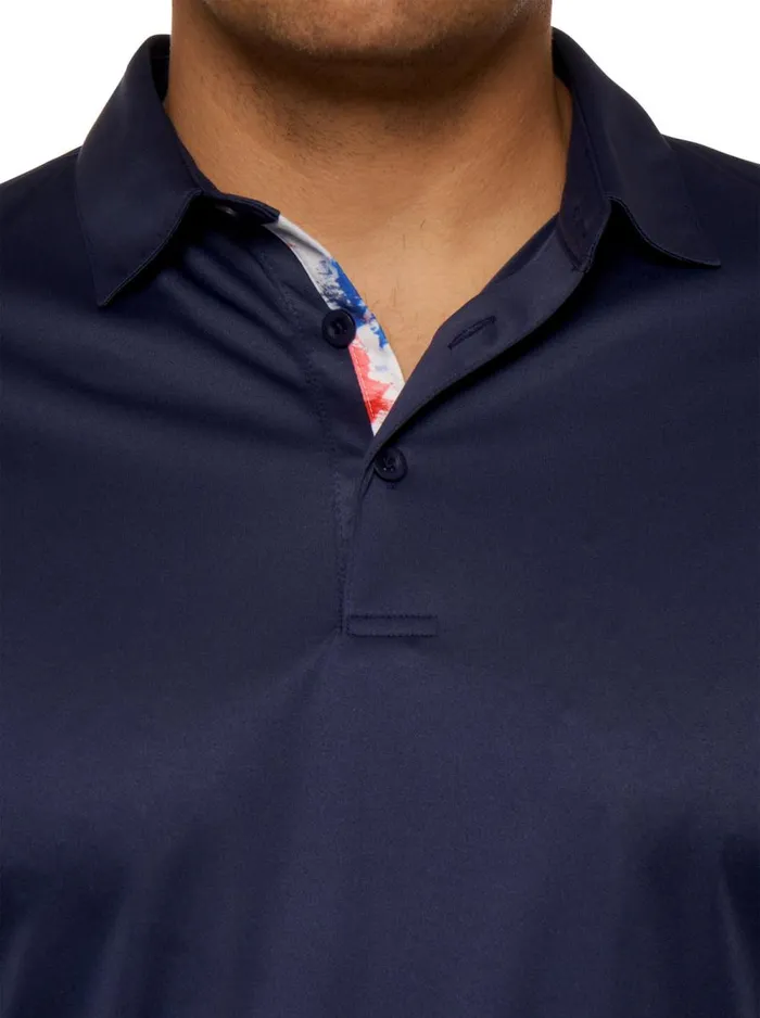 Men Robert Graham Polos and TShirts AXELSEN PERFORMANCE POLO NAVY