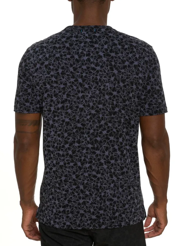 Men Robert Graham Polos and TShirts FLORAL TIGER GRAPHIC TSHIRT NAVY