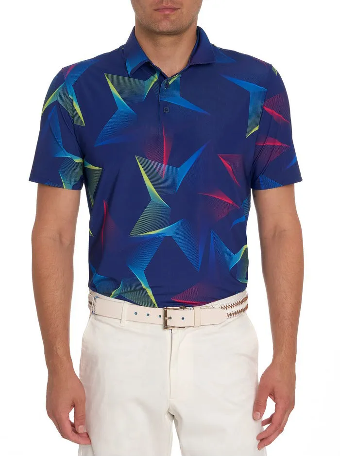 Men Robert Graham Polos and TShirts GEO STAR PERFORMANCE POLO MULTI