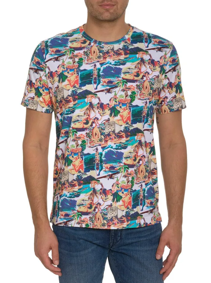 Men Robert Graham Polos and TShirts HAWAIIAN SUMMER GRAPHIC TSHIRT MULTI