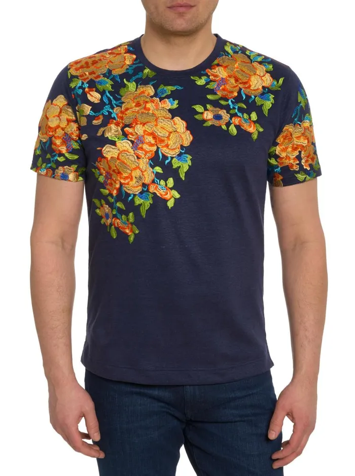 Men Robert Graham Polos and TShirts LIMITED EDITION THE RISBE TSHIRT NAVY