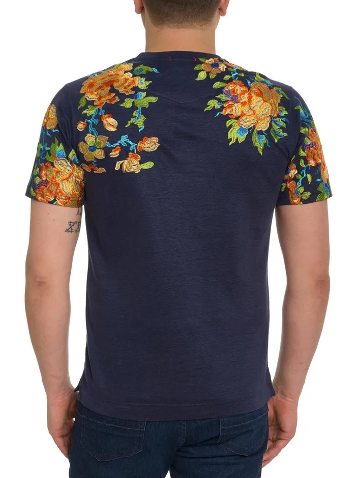 Men Robert Graham Polos and TShirts LIMITED EDITION THE RISBE TSHIRT NAVY