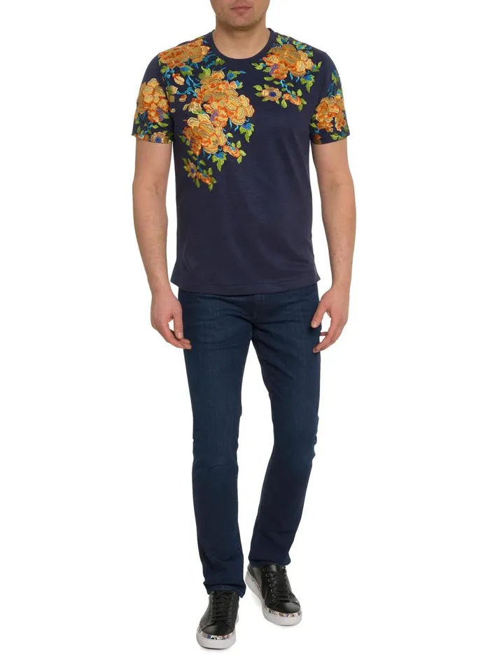 Men Robert Graham Polos and TShirts LIMITED EDITION THE RISBE TSHIRT NAVY