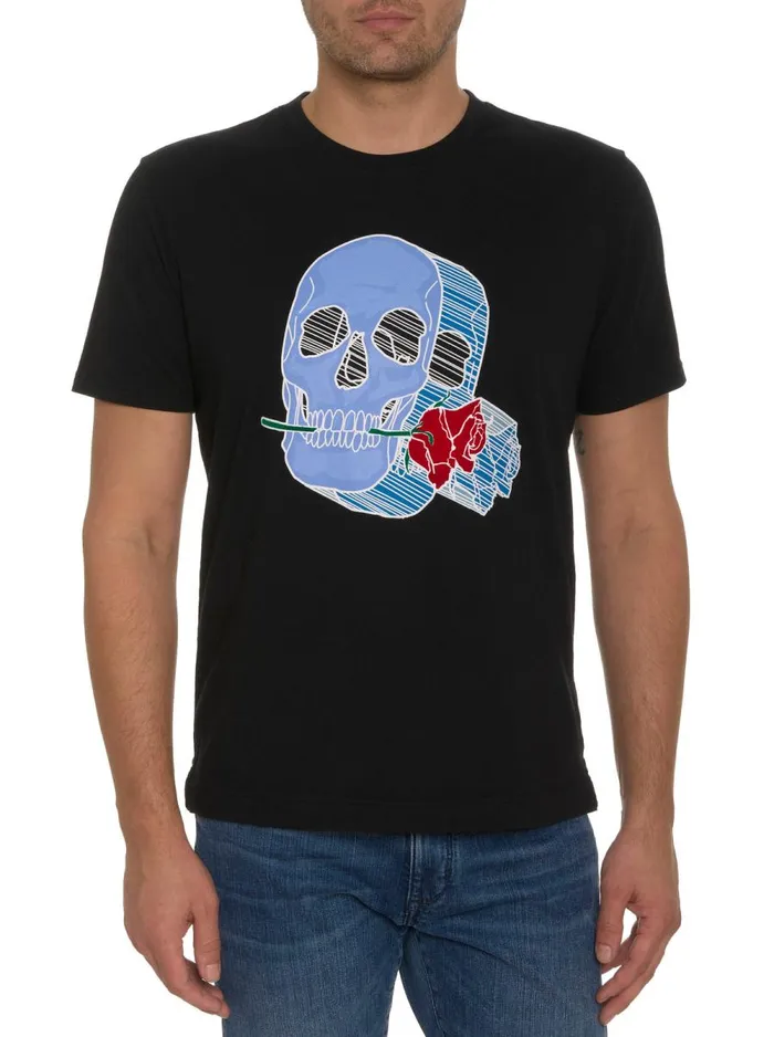 Men Robert Graham Polos and TShirts ROSELAND GRAPHIC TSHIRT BLACK