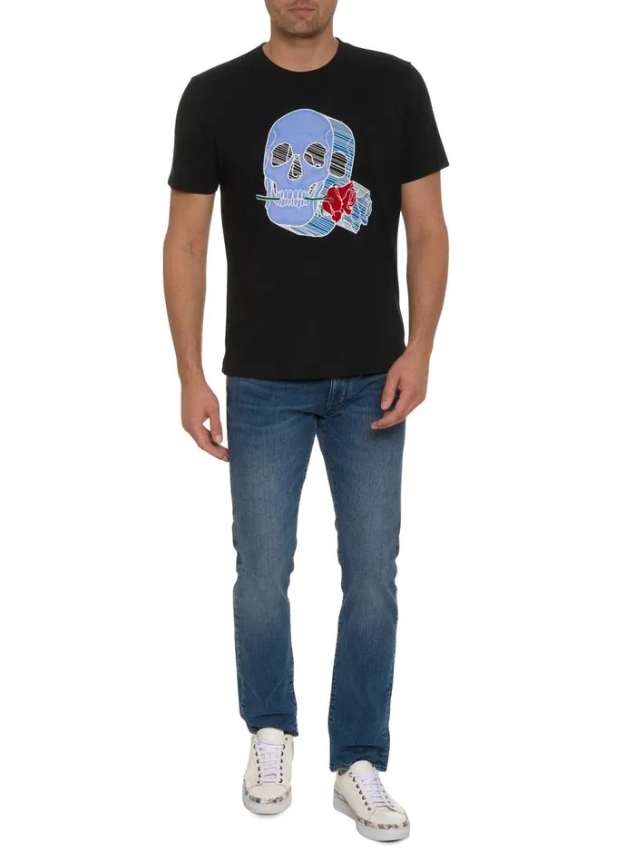 Men Robert Graham Polos and TShirts ROSELAND GRAPHIC TSHIRT BLACK