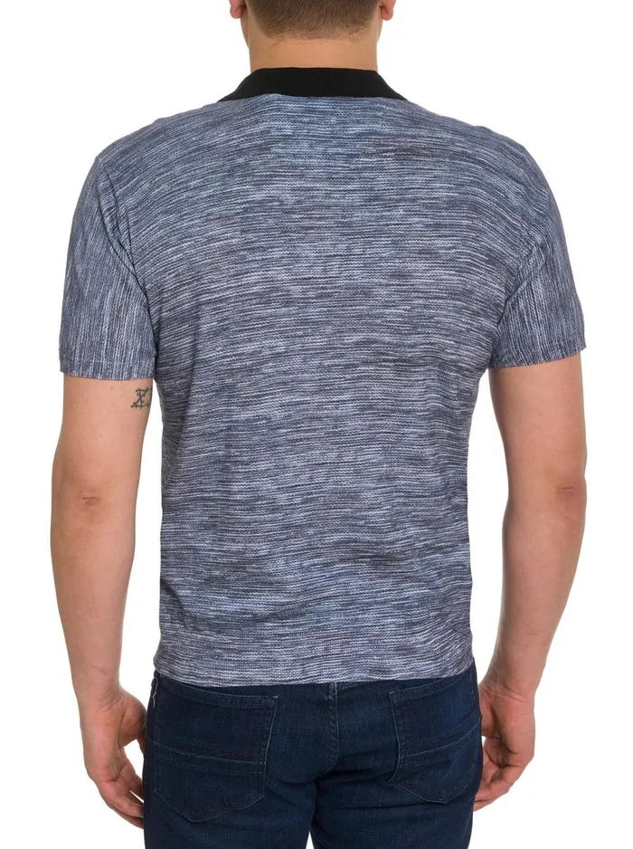 Men Robert Graham Polos and TShirts THE STATIC SWEATER POLO GREY