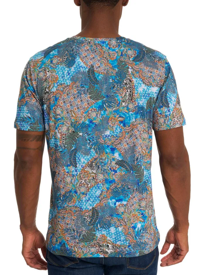 Men Robert Graham Polos and TShirts TROPIC CAMO GRAPHIC TSHIRT MULTI