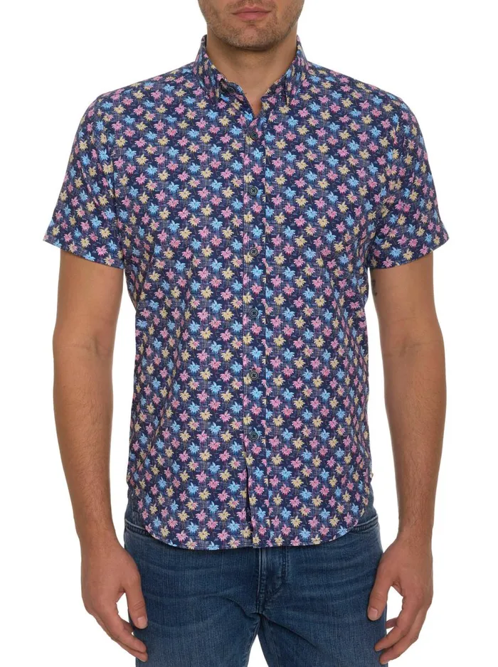 Men Robert Graham Short Sleeve Button Down Shirts CLYFORD SHORT SLEEVE BUTTON DOWN SHIRT MULTI