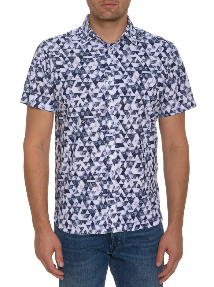 Men Robert Graham Short Sleeve Button Down Shirts STAMOS PERFORMANCE SHORT SLEEVE KNIT SHIRT WHITE Men Robert Graham Short Sleeve Button Down Shirts STAMOS PERFORMANCE SHORT SLEEVE KNIT SHIRT WHITE