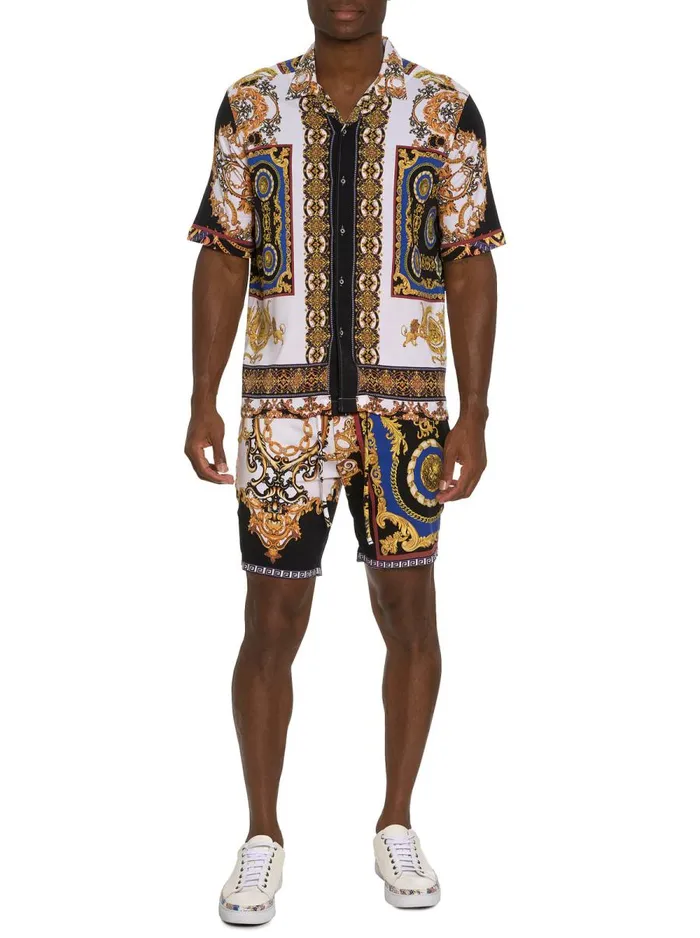 Men Robert Graham Short Sleeve Button Down Shirts THE ARLO SHORT SLEEVE BUTTON DOWN SHIRT MULTI