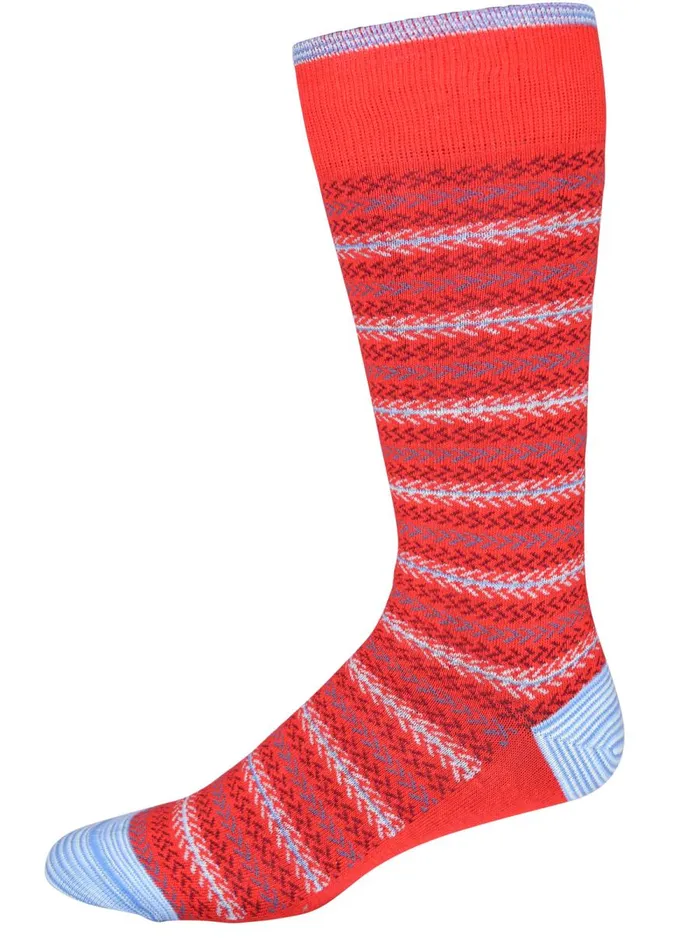 Men Robert Graham Socks WHITNEY SOCKS RED