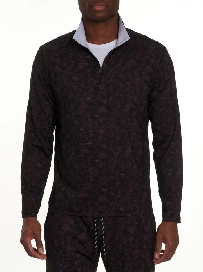 Men Robert Graham Sweaters and Knits AVELINO PERFORMANCE LONG SLEEVE KNIT BLACK Men Robert Graham Sweaters and Knits AVELINO PERFORMANCE LONG SLEEVE KNIT BLACK