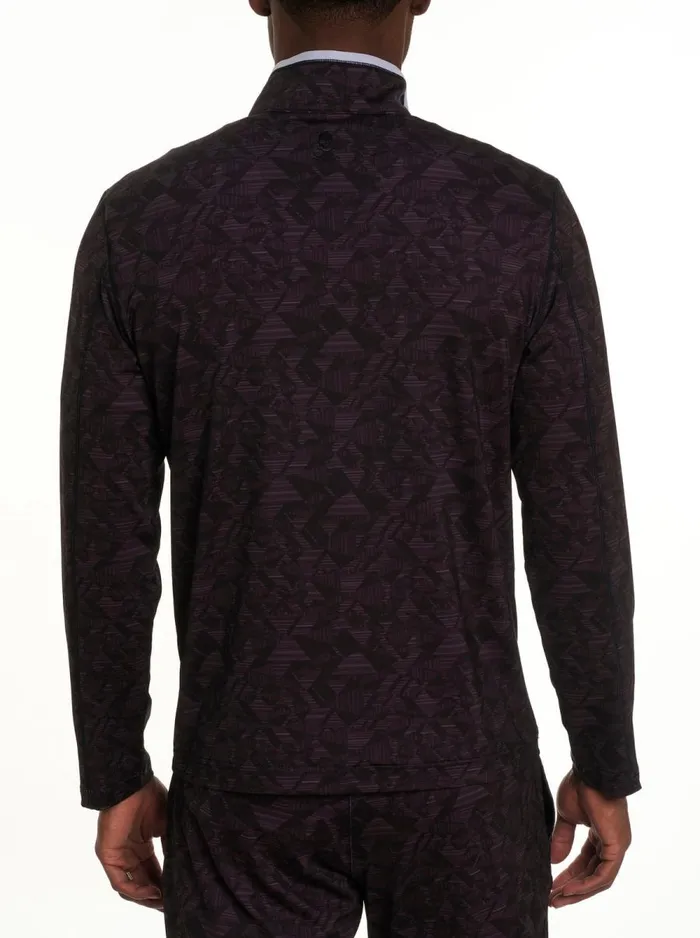 Men Robert Graham Sweaters and Knits AVELINO PERFORMANCE LONG SLEEVE KNIT BLACK